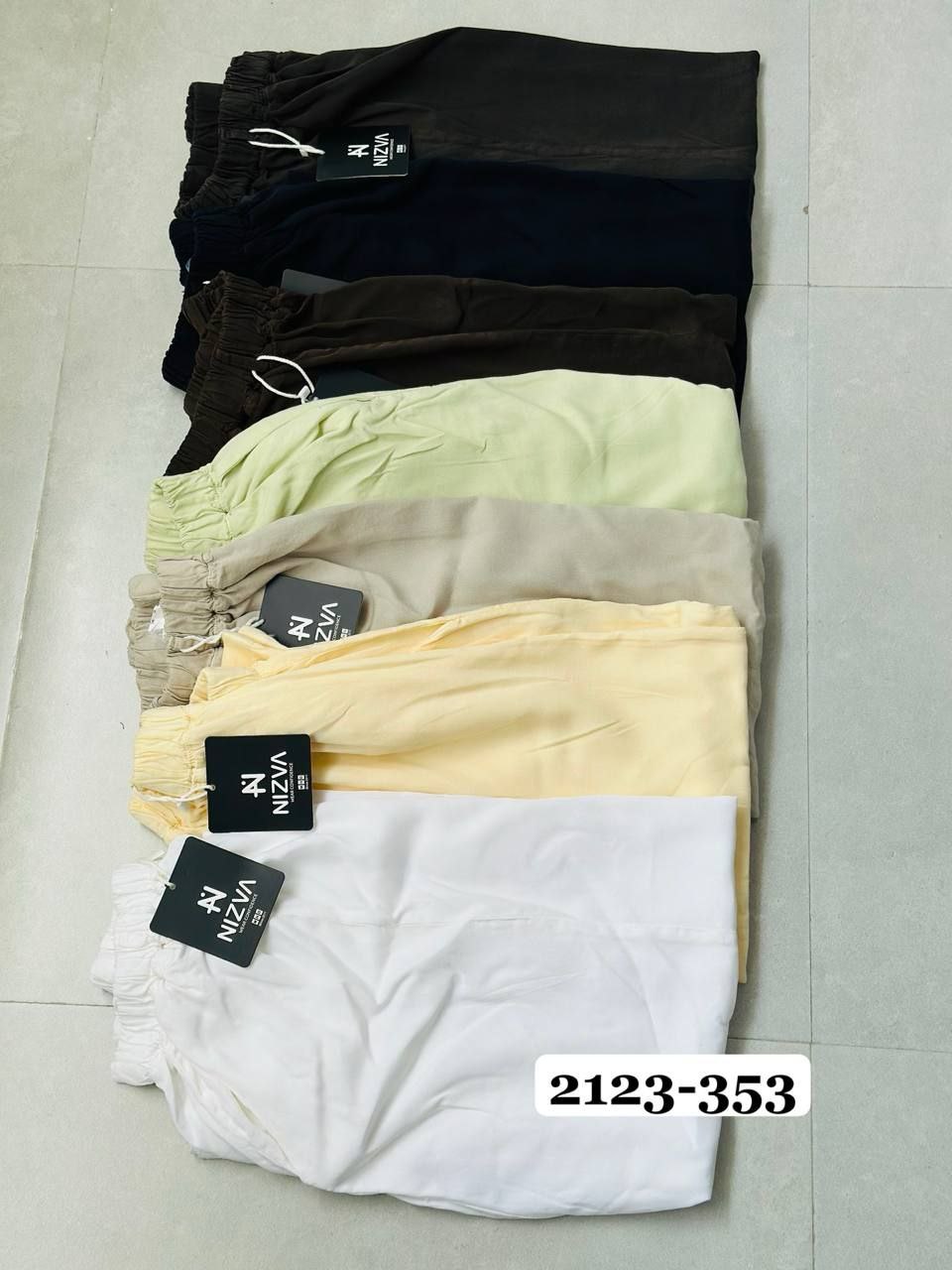 2123.353.دامن نیکا کتان سیلک سونیا.نرمال.میکس. پک 7 تایی. (4B.6.7)