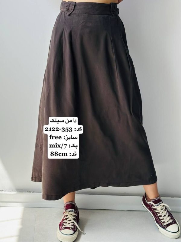 2122.353.دامن تارا.کتان سيلک سونيا.نرمال.ميکس. پک 7 تايي. (1C.4)