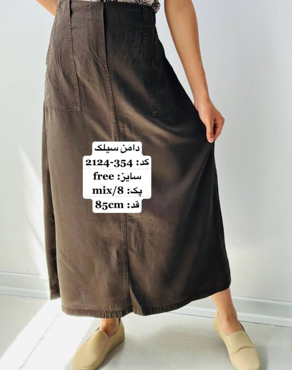 2124.354.دامن تمنا.کتان سيلک سونيا.نرمال.ميکس. پک 8 تايي. (1C.5)