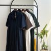 3063.507.پیراهن.کتان ابریشم کاغذی.نرمال. پک4تایی.قهوه ای1.سبزتیره1.سرمه ای1.سفید1. (5B.9)