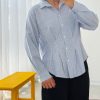 1403.573.شومیز.شکورا.لنین راه راه.نرمال. پک4تایی.آبی1.سبز1.طوسی1.کرم تیره1. (1B.1)