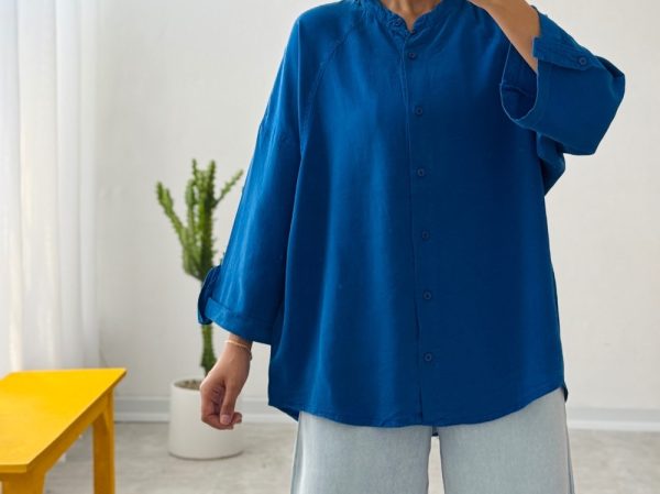 1123.571.شومیز.مانیا.کتان سیلک سونیا.نرمال. پک10تایی.قهوه ای2.سرمه ای1.زرشکی2.گردویی1.سفید1. رویال2.آبی روشن1.(3B.8.9.10)
