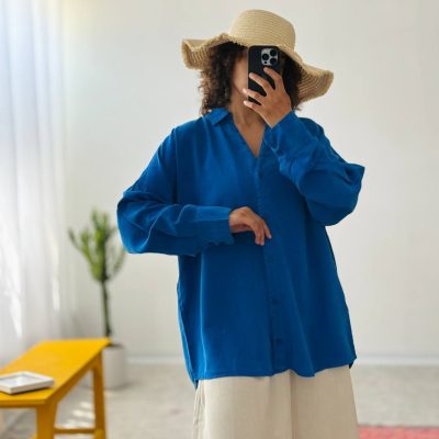 1236.575.شومیز.پگاه.کتان سیلک سونیا.نرمال پک10تایی.قهوه ای2.زرشکی2.رویال2.سرمه ای1.سفید1. گردویی1.آبی روشن1.(5C.9.10)