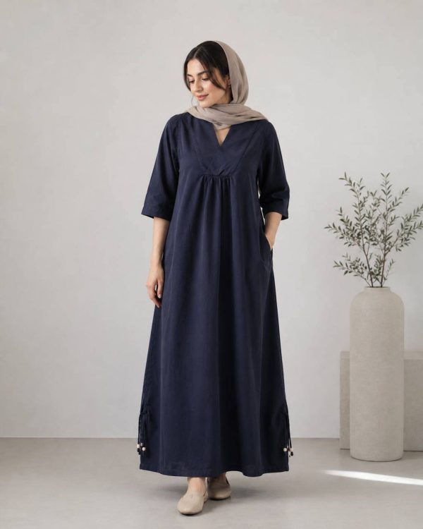 3066.633.پیراهن.کتان سیلک سونیا.نرمال. پک3تایی.قهوه ای1.سرمه ای1.گردویی1. (2E.6.7)