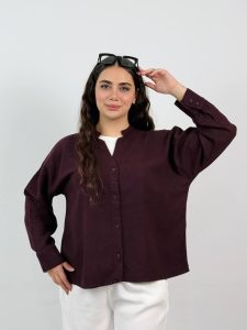 1289.650.شومیز.کتان سیلک سیلور.نرمال. پک5تایی.قهوه ای1.سرمه ای1.گردویی1.آبی روشن1.بادمجانی1.(7D.12.13)
