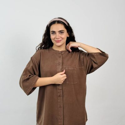 1067.628.شومیز.کتان سیلک میلانو.نرمال. پک6تایی.قهوه ای1.سرمه ای1.مشکی1.زرشکی1.آبی روشن1. گردویی1.(3D.7.8)