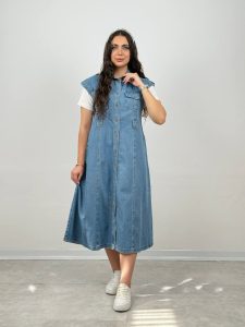 3075.692.پیراهن.جین FL400.نرمال. پک4تایی.آبی تیره1.آبی وسط2.آبی روشن1. (4B.8.9)