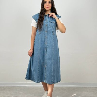 3075.692.پیراهن.جین FL400.نرمال. پک4تایی.آبی تیره1.آبی وسط2.آبی روشن1. (4B.8.9)